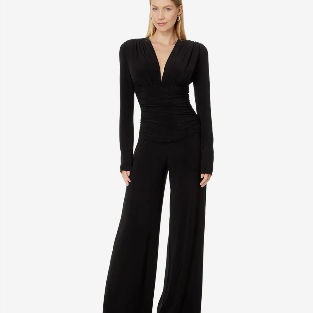 Norma Kamali Black Long Sleeve Jumpsuit